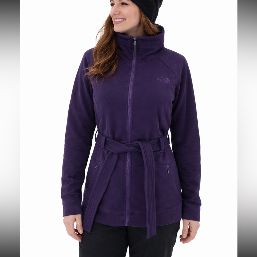 EUC MEDIUM THE NORTH FACE PURPLE BELTED WINTER JACKET